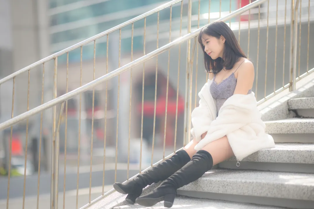 [Mzsock] NO.215 YoYo denim shorts and boots street photography#[105P]-37